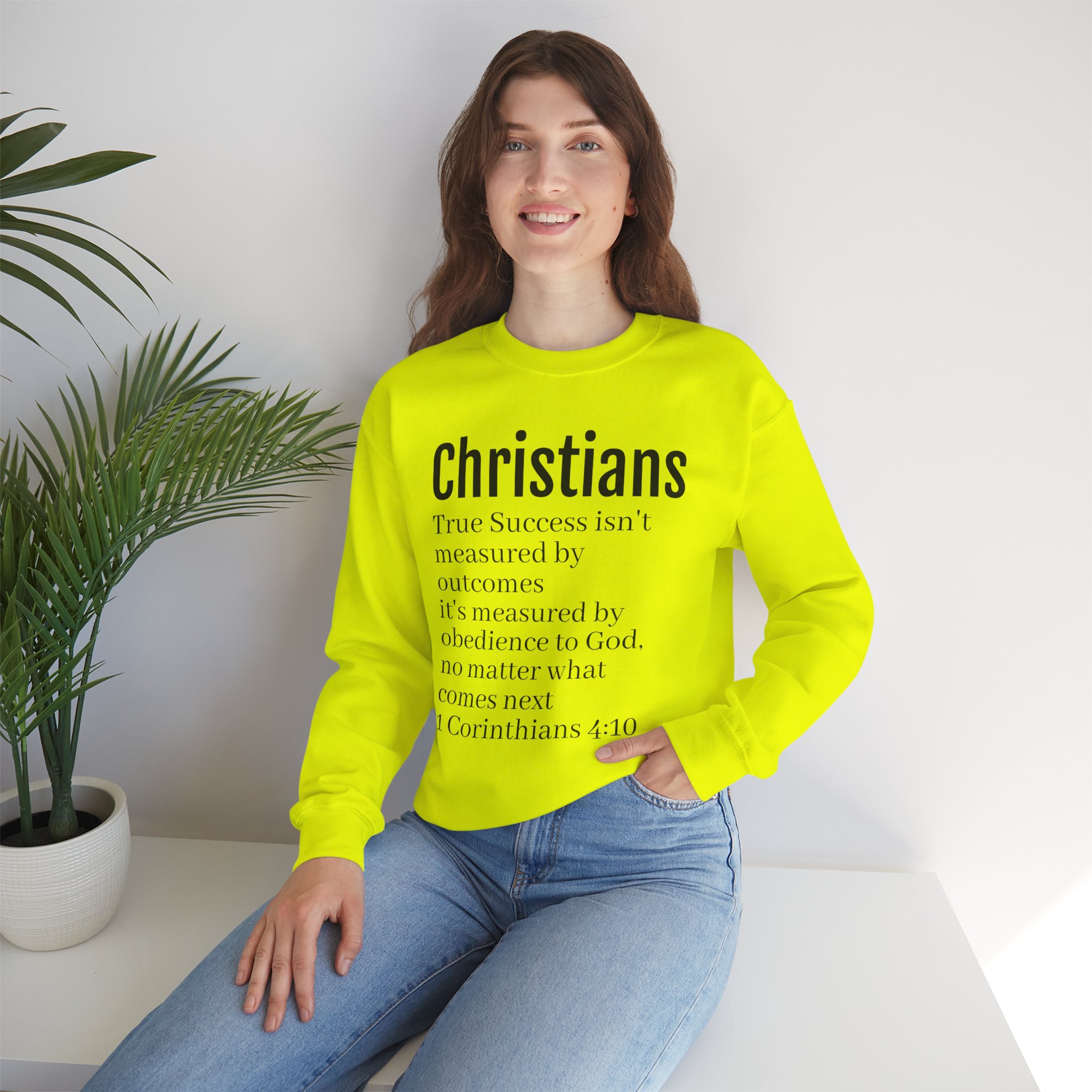 Christians Scripture Quote Sweatshirt | 1 Corinthians 4:10 Faith Crewneck - Image 27