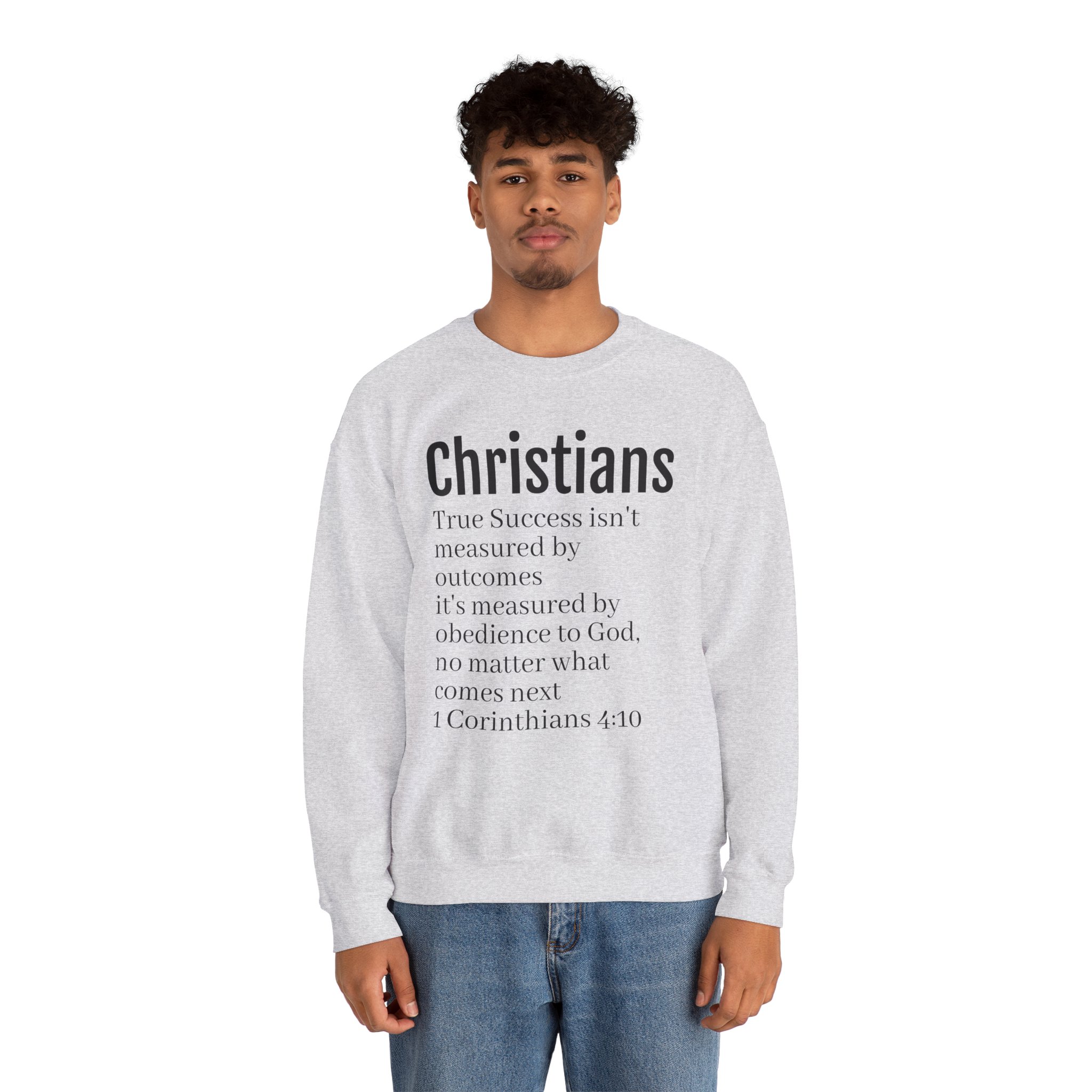 Christians Scripture Quote Sweatshirt | 1 Corinthians 4:10 Faith Crewneck - Image 9
