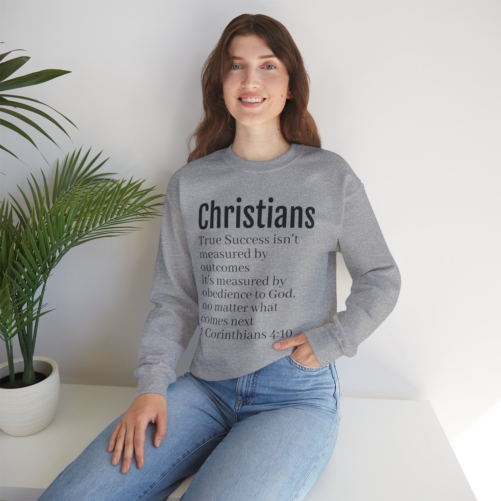 Christians Scripture Quote Sweatshirt | 1 Corinthians 4:10 Faith Crewneck - Image 20